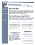 Office of Research & Sponsored Programs Newsletter by Office of Research & Sponsored Programs